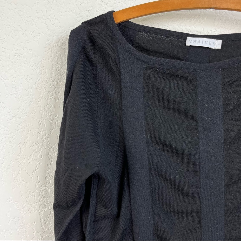 Chaiken Y2K Ribbed Inertia KnitBoatneck Sweater Top